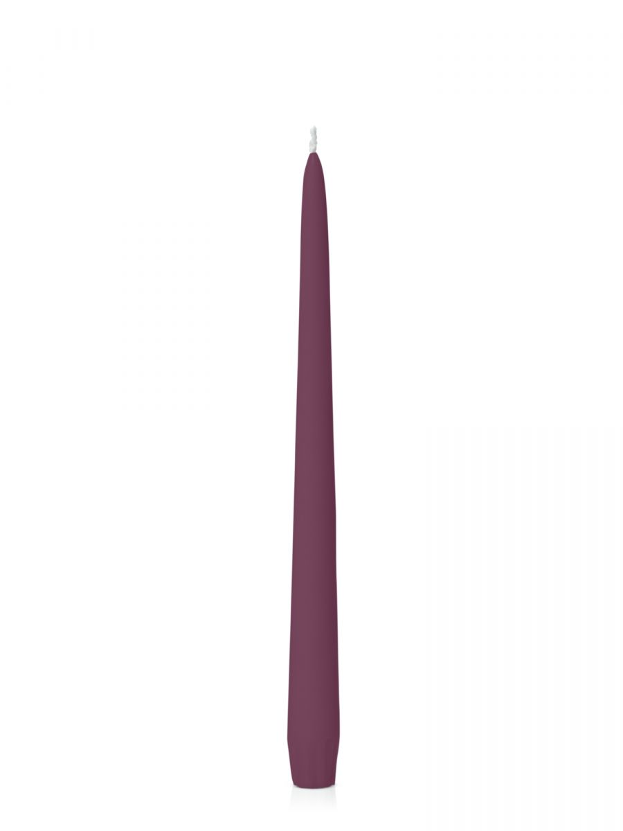 image of plum coloured taper candle
